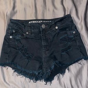 American eagle black shorts